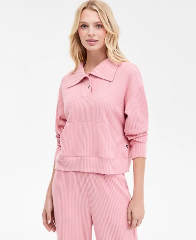 Nautica Women's High-Rise Wide-Leg Knit Pants