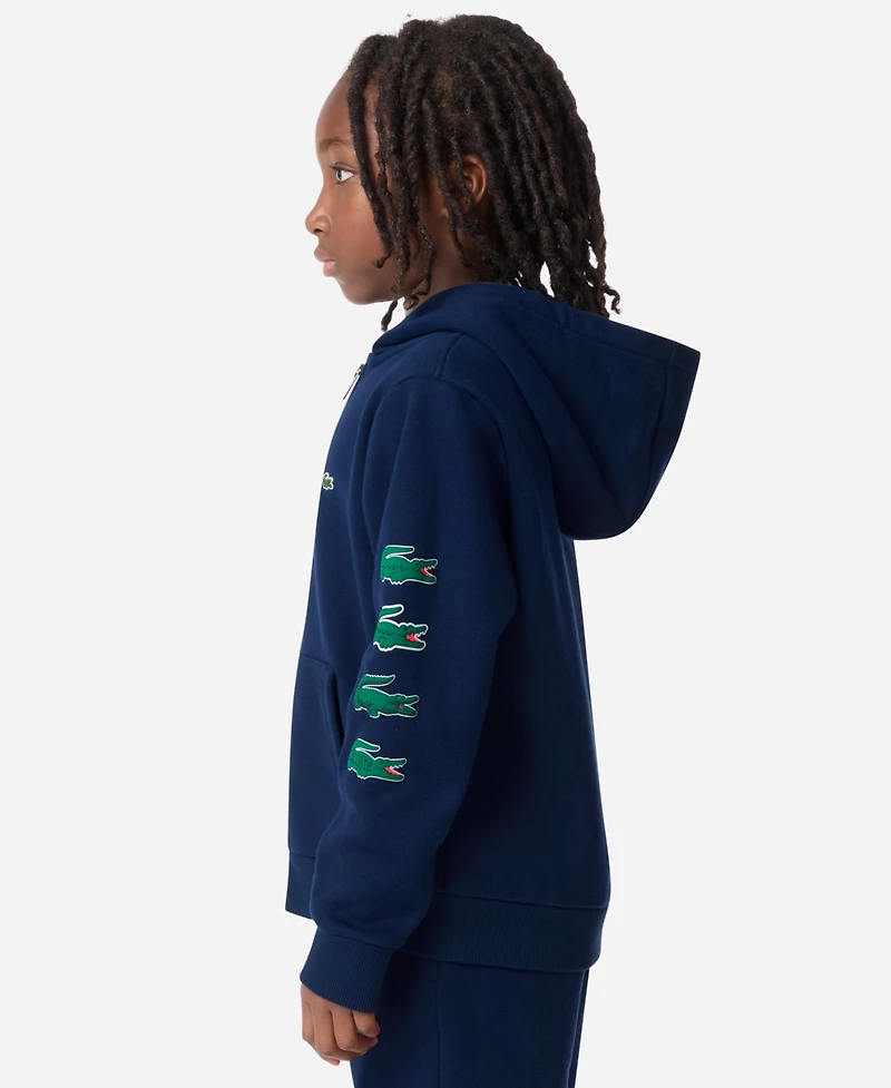 Lacoste Boys 8-20 Graphic Logo Print Full-Zip Hoodie