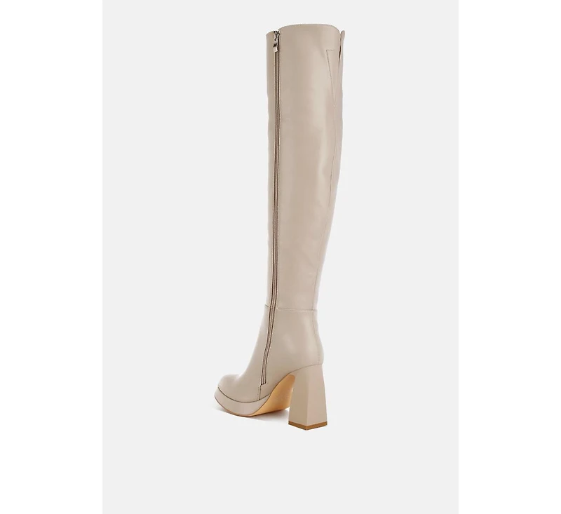 Nenana Faux Leather Knee-High Boots Women