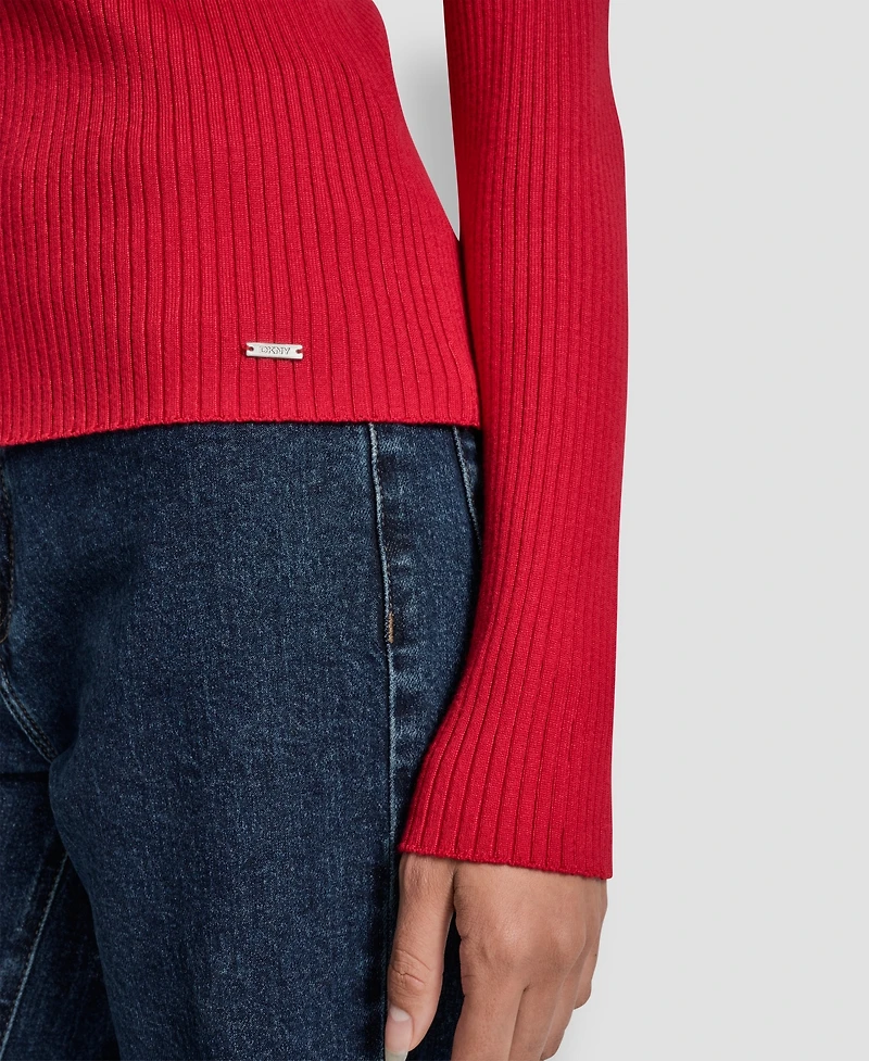 Dkny Jeans Women's Ribbed Long Sleeve Sweater