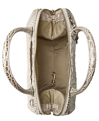 Brahmin Caroline Melbourne Embossed Leather Satchel Bag