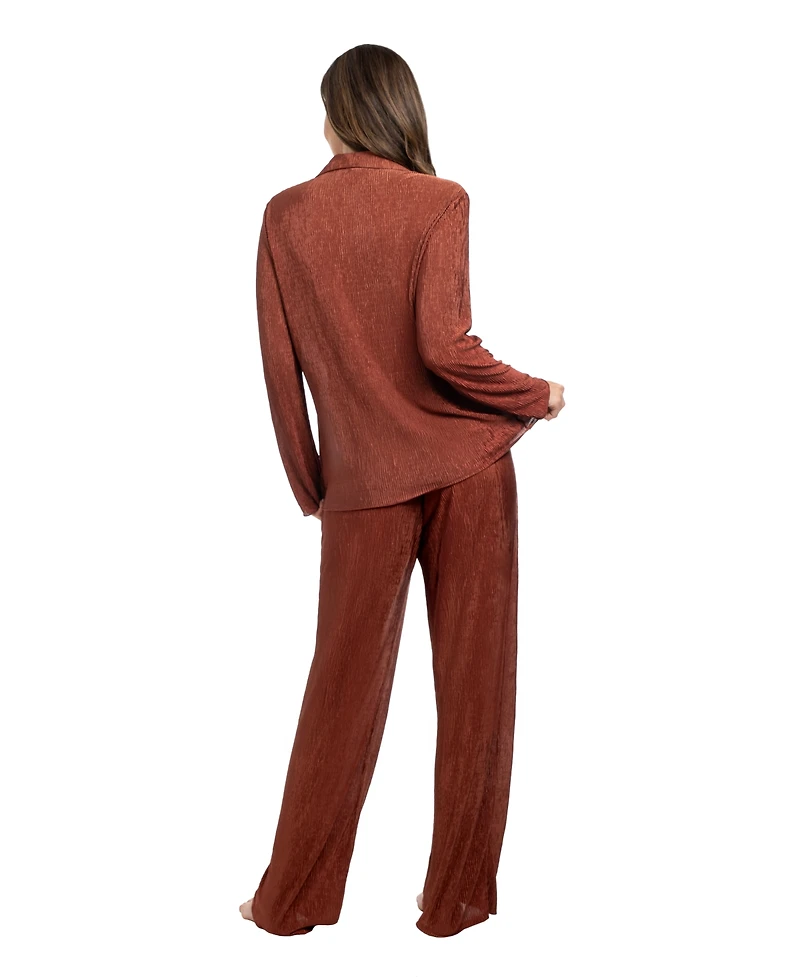 Midnight Bakery Women's 2-Piece Long Sleeves Top and Pants Pajama Set