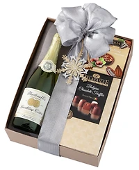 Wine Country Gift Baskets Holiday Chocolate and Martinelli's Cider Gift Box, 3 Piece