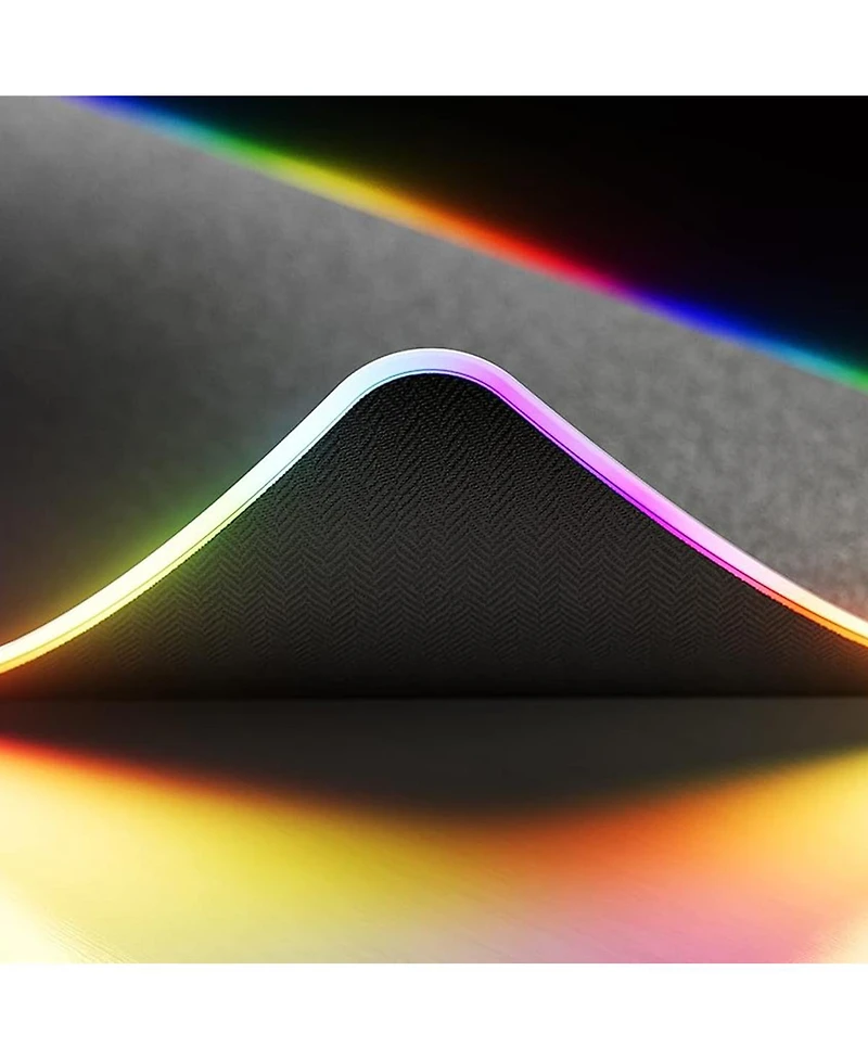 Hyte Hyte Cnvs Intense Play Mat Custom Rgb Led 50-Pixel qRGB Array Waterproof Extended Premium Silky 28 Spi 900mm x 370mm Usb C Gaming Mouse Pad Black