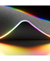 Hyte Hyte Cnvs Intense Play Mat Custom Rgb Led 50-Pixel qRGB Array Waterproof Extended Premium Silky 28 Spi 900mm x 370mm Usb C Gaming Mouse Pad Black
