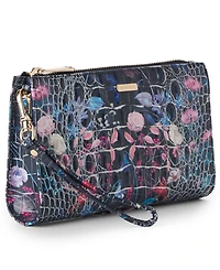 Brahmin Daisy Melbourne Embossed Leather Clutch