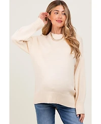 Pinkblush Maternity Burgundy Drop Shoulder Oversized Sweater
