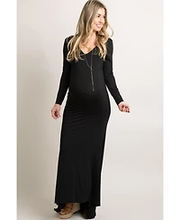 PinkBlush Black Long Sleeve Photoshoot Maternity Gown/Dress