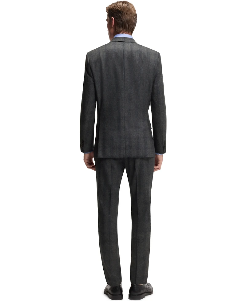 Boss by Hugo Men's Beckham x Checked Wool Slim-Fit Pants