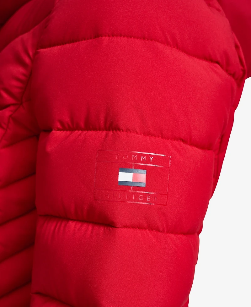 Tommy Hilfiger Women's Long Sleeves Hooded Puffer Jacket