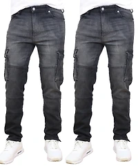 Blue Ice Men's 2-Pack Stretch Cargo Pocket Jeans