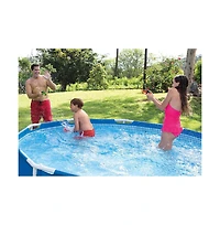 Intex 28211EH 12' x 30" Metal Frame Round Above Ground Swimming Pool with Pump