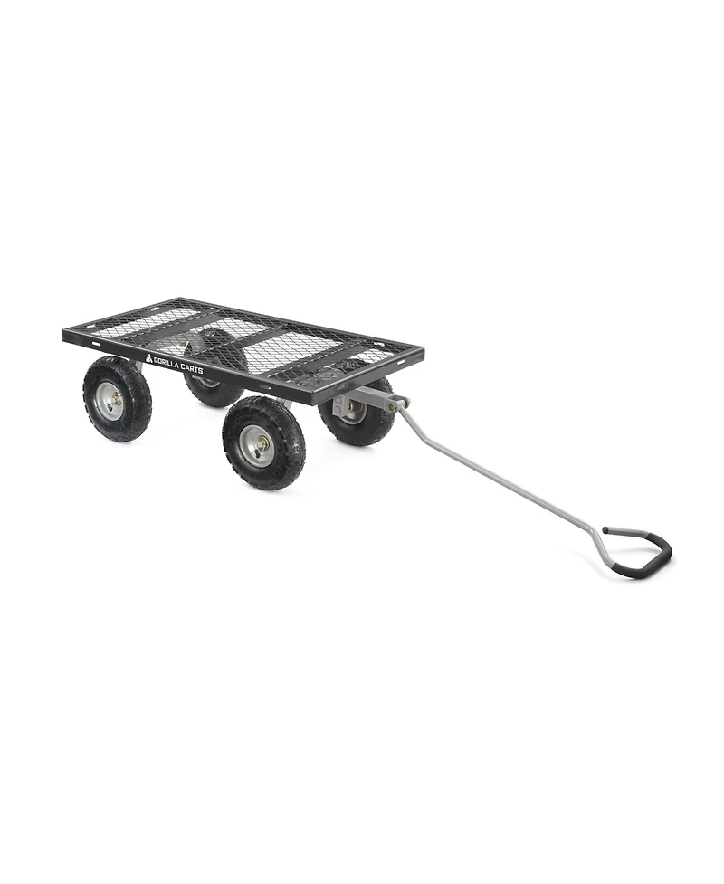 Gorilla Carts Steel Utility Cart Garden Beach Wagon, 800 Pound Capacity, Gray