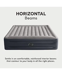 Intex Dura Beam Plus Deluxe Blow Up Air Mattress Bed with Built In Pump, King