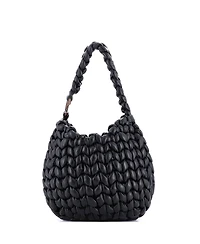 Pre-Owned Chloe Large Wooden C Hobo Woven Leather