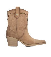 Women's Suede Italian Western Booties By Xti