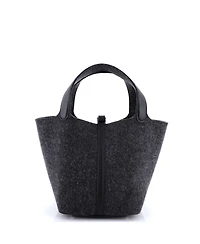 Pre-Owned Hermes Mm Picotin Lock Bag Felt with Leather