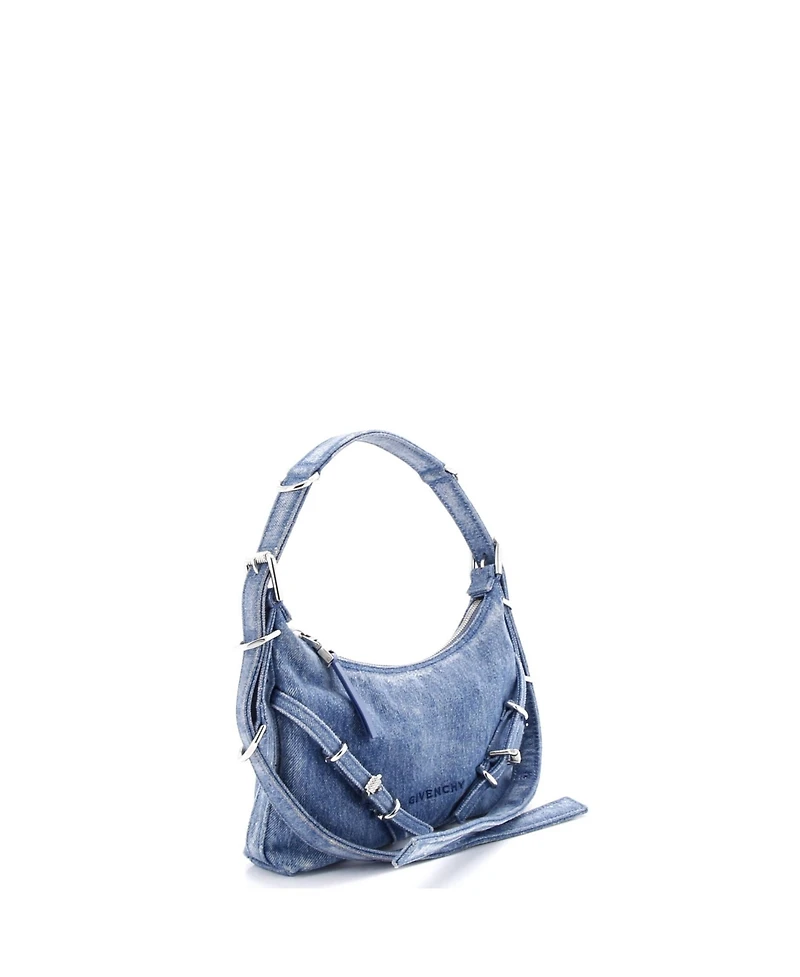 Pre-Owned Givenchy Mini Voyou Shoulder Bag Denim