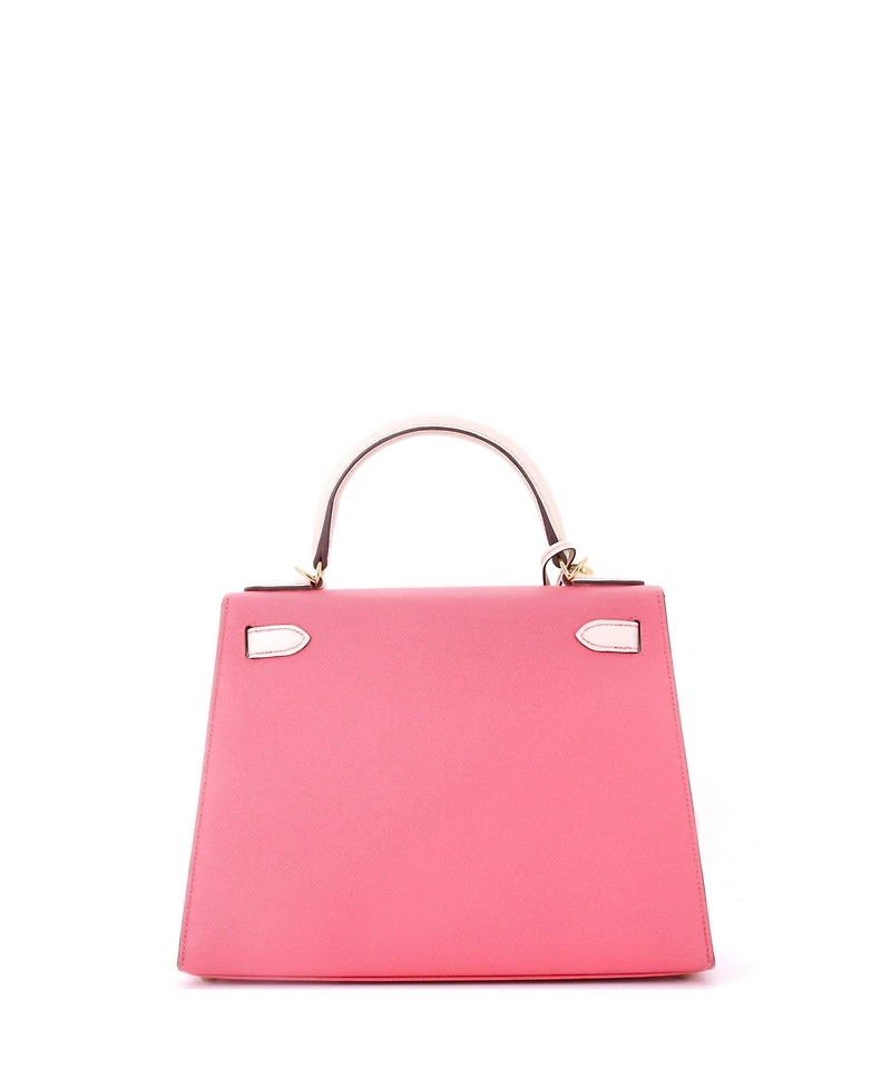 Pre-Owned Hermes Kelly 28 Handbag Bicolor Epsom with Gold Hardware