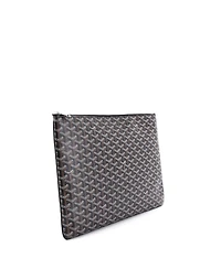 Pre-Owned Goyard Gm Senat Zip Pouch Coated Canvas