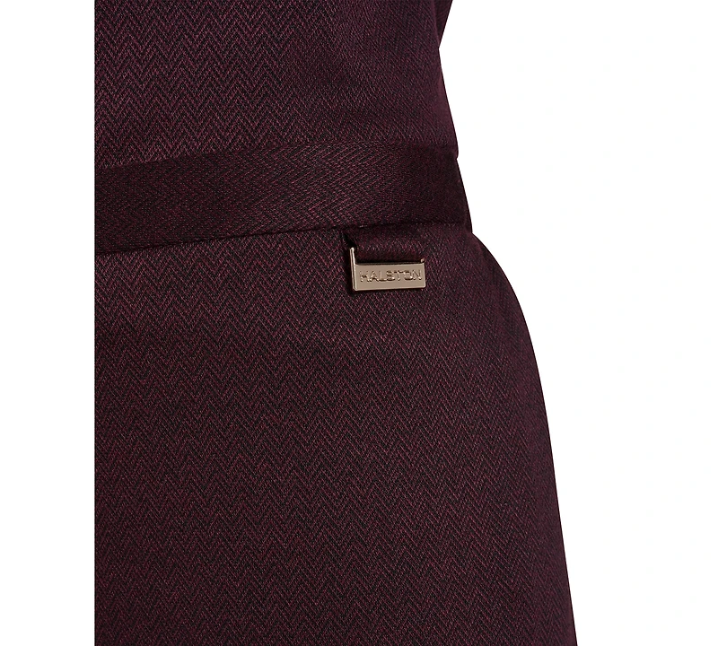 Halston Women's Mid Rise Wide Leg Ponte Trousers