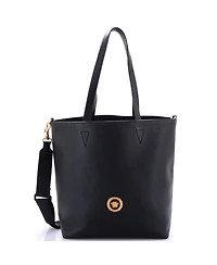 Pre-Owned Versace Tall La Medusa Convertible Shopper Tote Bag Leather Leather