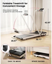 DeerRun 3 in 1 Walking Pad Treadmill, 300 Weight Capacity Foldable Treadmill