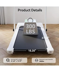 DeerRun 3-in-1 treadmill w/ handlebar. 300LB cap, 3.0HP motor, Led display, remote & App control. Foldable for small home/office spaces