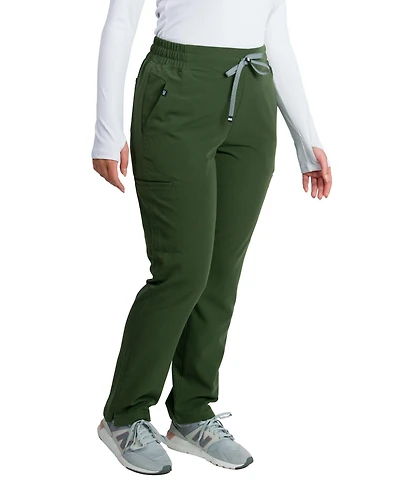 Medgear Women's Ariana Mid-rise Slim Straight Scrub Pant