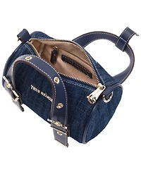 True Religion Denim Buckle Strap Mini Satchel