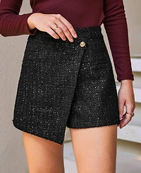 Cupshe Women's Parisian Nights Black Skort