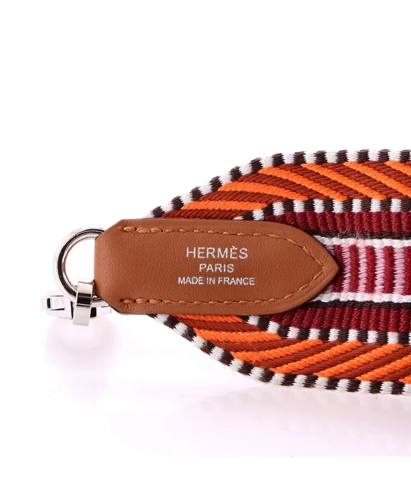 Pre-Owned Hermes 50 Sangle Shoulder Strap Cavale Canvas