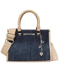Horseshoe Dangle Colored Denim Tote
