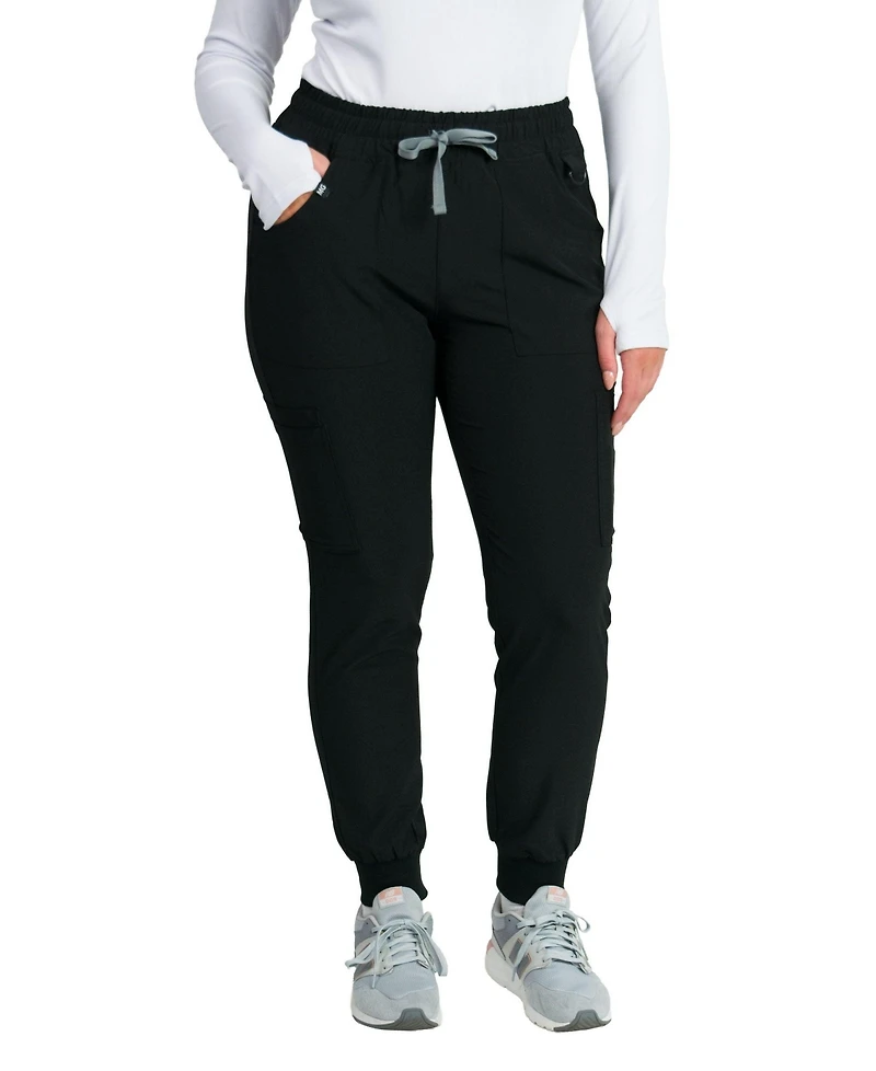 Medgear Women's 4-Way Stretch Jogger Scrubs Pant with 8 Pockets