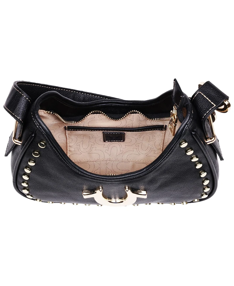 True Religion Studded Pebble Hobo Bag