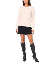 Vince Camuto Women's Sequin Cable Long Sleeve Sweater