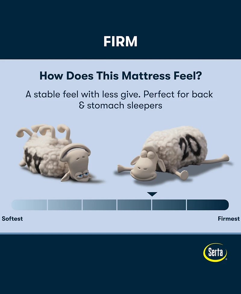 Serta Perfect Sleeper Lavender Falls 12" Firm Hybrid Tight Top Mattress Set, Full