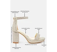 Mejuri Rhinestones And Pearl Embellished Sandals Women