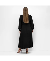 City Chic Women's Marily Pleat Midi Dress