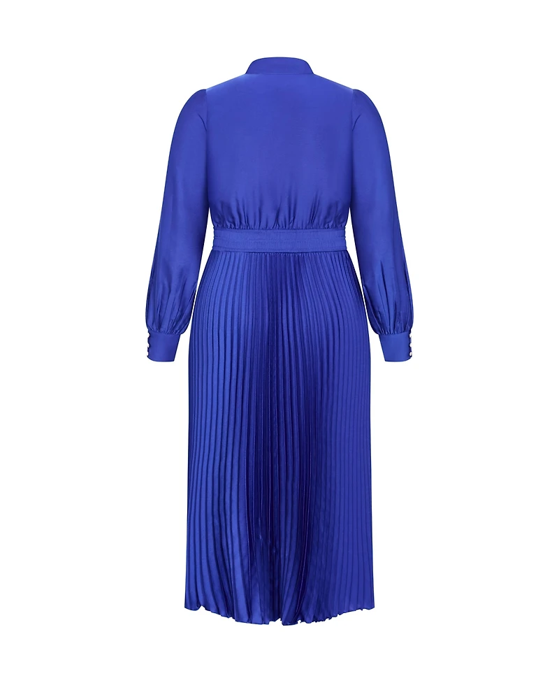 City Chic Women's Marily Pleat Midi Dress