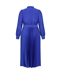 City Chic Women's Marily Pleat Midi Dress