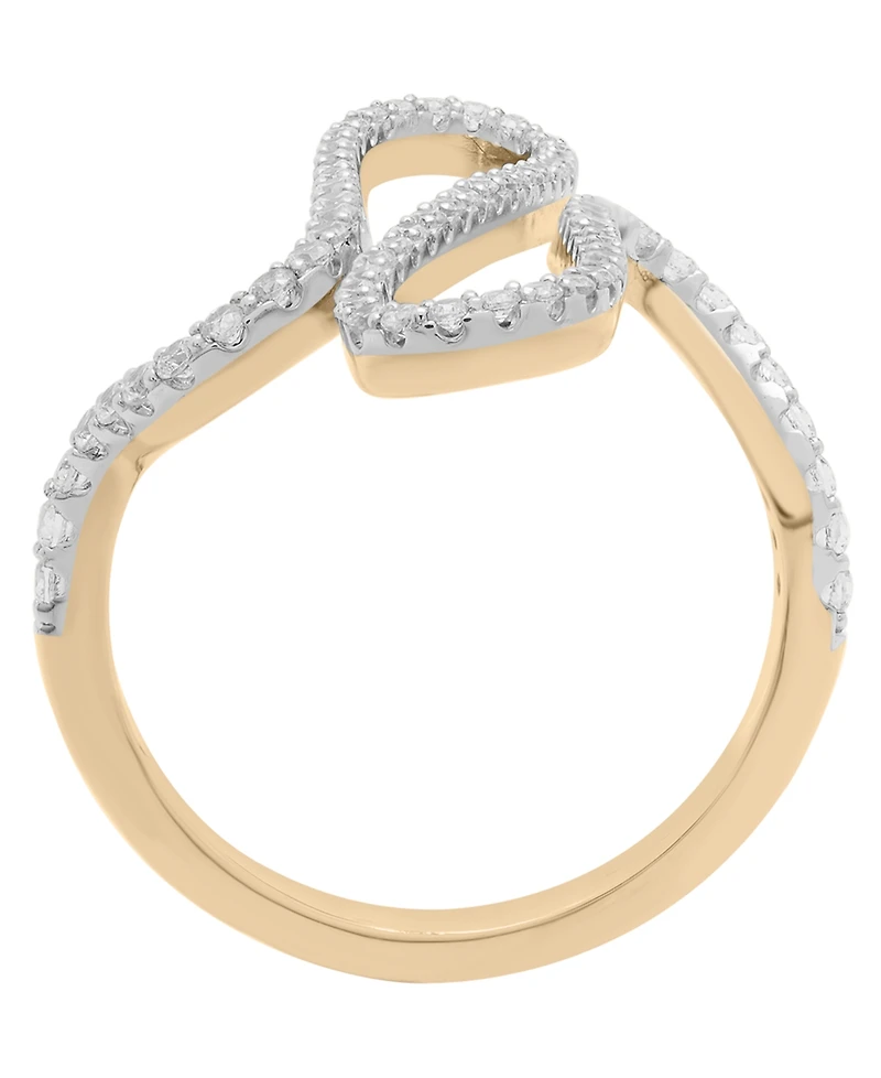 Wrapped Wave Diamond Ring (1/2 ct. t.w.) in 10K Yellow Gold