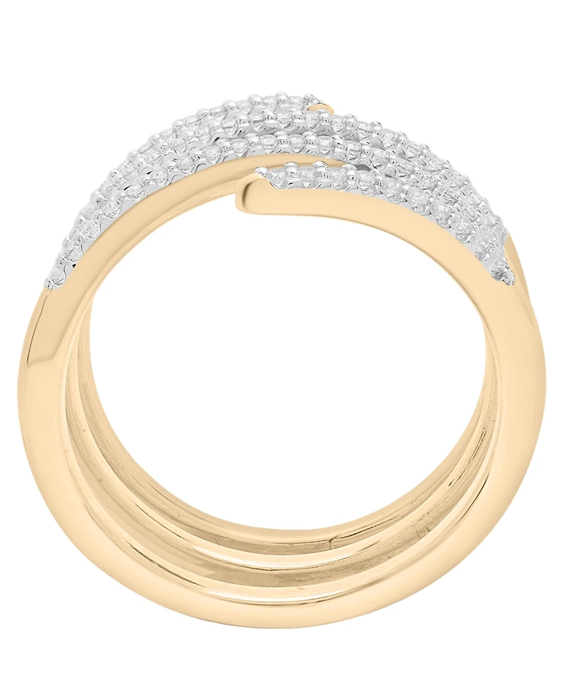 Wrapped Spiral Diamond Ring (1.4 ct. t.w.) in 10K Yellow Gold