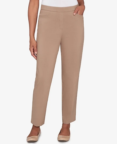 Alfred Dunner Vienna Smooth Front Easy Fit Short Length Pant