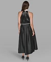 Karl Lagerfeld Paris Women's Halter Bow Neck Top