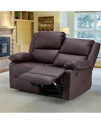 Aecojoy Loveseat Recliner with Heat&Massage Function, Rv Couch Wall-Hugger Reclining Sofa