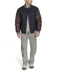Champion Men's Mixed Media Varsity Jacket