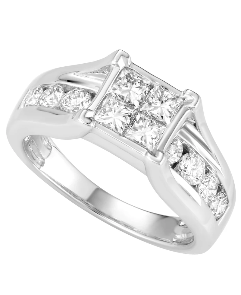 Macy's Certified Diamond Bridal Set Ring (2 ct. t.w.) in 14K White Gold