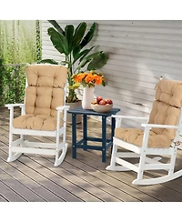 Aoodor Outdoor 45"x 22" x5" Tufted High Back Cushions Patio Replacement Chair Cushion with Ties, Water and Fade Resistant for All Weath