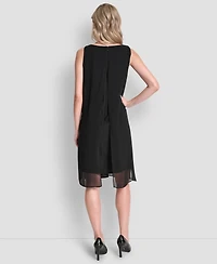 Dkny Women's Sleeveless Hotfix Overlay Dress